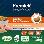 Ração PremieR Seleção Natural raças pequenas cachorros adultos frango, chia e quinoa 1kg