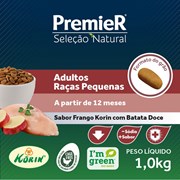 Ração PremieR Seleção Natural raças pequenas cachorros adultos frango com batata doce 1,0kg