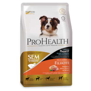 Ração ProHealth Filhotes para Cães de Raças Médias Sabor Frango, Erva-Doce e Romã 10,1 kg - Imagem principal
