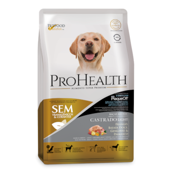 Ração ProHealth Light para Cães Castrados de Raças Médias Sabor Frango, Batata Doce, Gengibre e Damasco 10,1 kg - Imagem principal