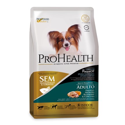 Ração ProHealth para Cães Adultos Raças Pequenas Sabor Frango, Abóbora, Blueberry e Cúrcuma 10,1 kg