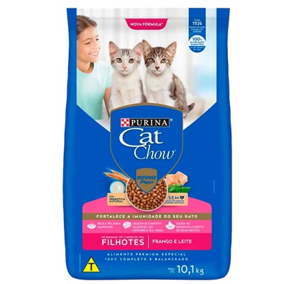 Ração Purina Cat Chow Gatos Filhotes Frango E Leite 10,1kg
