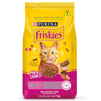 Ração Purina Friskies para Gatos Adultos Mix de Carnes 1 kg - Imagem principal