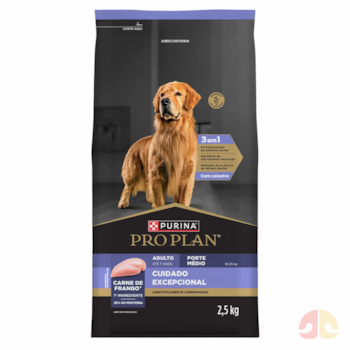 Ração Purina Pro Plan Cuidado Excepcional Cães Adultos Porte Médio Sabor Frango 2,5kg - Imagem principal