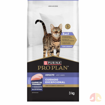 Ração Purina Pro Plan Cuidado Excepcional Gatos Adultos Sabor Frango 3kg - Imagem principal