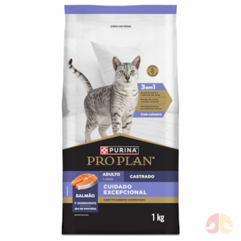 Ração Purina Pro Plan Cuidado Exepcional para Gatos Castrados Sabor Salmão 1 kg - Imagem principal