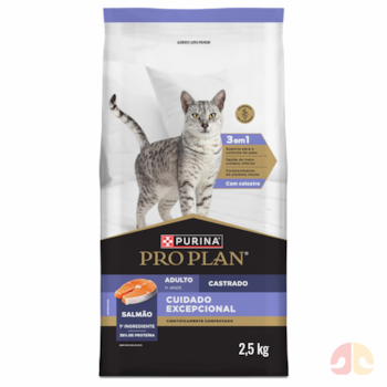 Ração Purina Pro Plan Cuidado Exepcional para Gatos Castrados Sabor Salmão 3 kg - Imagem principal