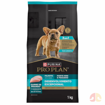 Ração Purina Pro Plan Desenvolvimento Execpcional para Cães Filhotes de Porte Pequeno Sabor Frango 1 kg - Imagem principal
