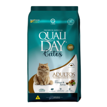 Ração Qualiday Gatos Adultos 2,5 kg sabor Frango e Arroz - Imagem principal