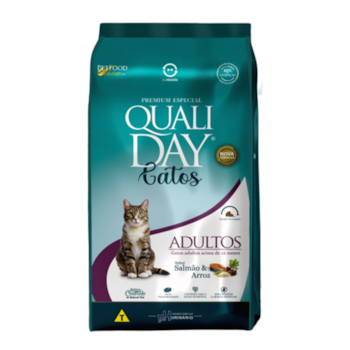 Ração Qualiday Gatos Adultos 2,5 kg sabor Salmão e Arroz - Imagem principal