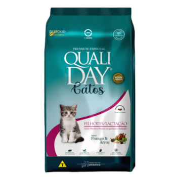 Ração Qualiday Gatos Filhotes e Fêmeas Lactação 2,5 kg sabor Frango e Arroz - Imagem principal