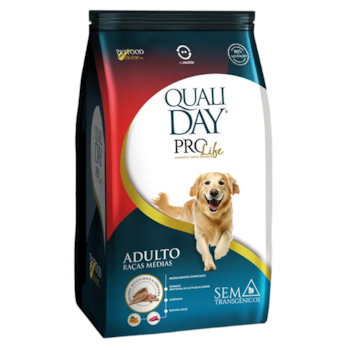 Ração Qualiday ProLife Sabor Frango, Batata-Doce e Cúrcuma 13kg Para Cães Adultos de Raças Médias - Imagem principal