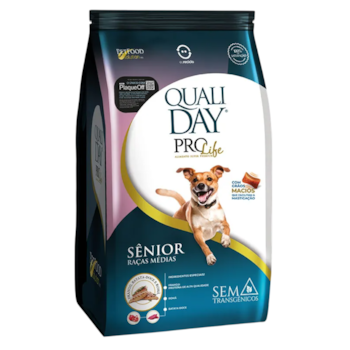 Ração Qualiday ProLife Sabor Frango, Batata-Doce e Romã 13kg Para Cães Sênior de Raças Médias - Imagem principal