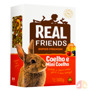 Ração Real Friends Zootekna para Coelho 500g com Frutas - Imagem principal