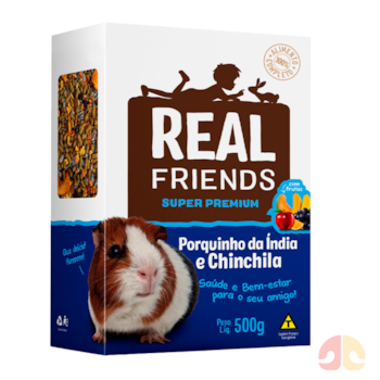 Ração Real Friends Zootekna para Porquinho da Índia e Chinchila 500g com Frutas - Imagem principal
