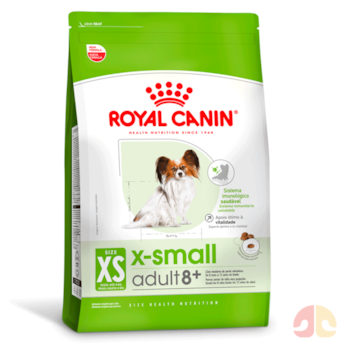 Ração Royal Canin X-Small Adult 8+ Para Cães Adultos e Idosos de Porte Miniatura com 8 Anos ou mais 1,0kg - Imagem principal