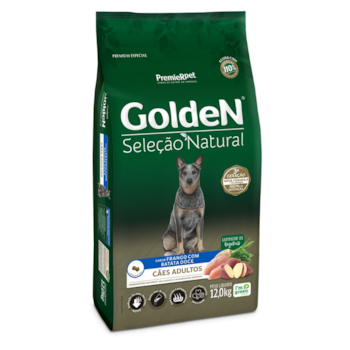 Ração Seca GoldeN Seleção Natural Cachorros Adultos Frango com Batata Doce 12,0 kg - Imagem principal
