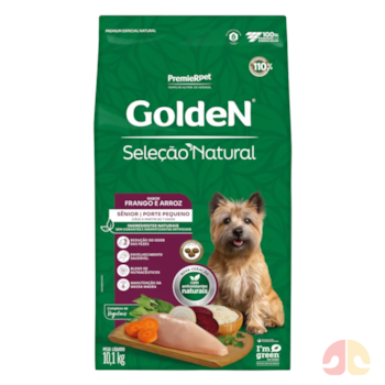 Ração Seca GoldeN Seleção Natural Cachorros Sênior Pequeno Porte Frango e Arroz 3,0kg - Imagem principal