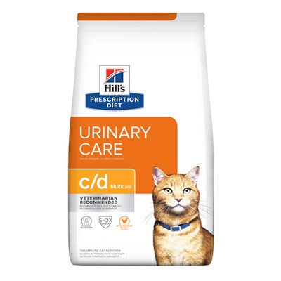 Ração Seca Hill's Prescription Diet c/d Multicare Cuidado Urinário para Gatos Adultos 1,8kg