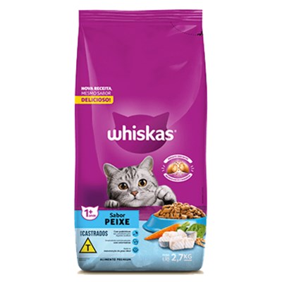 Produto Ração Seca Para Gatos Castrados Whiskas Sabor Peixe 2,7 Kg