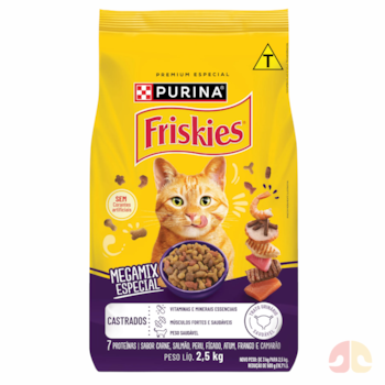 Ração Seca Purina Friskies Megamix 7 Proteínas para Gatos Castrados 2,5kg - Imagem principal