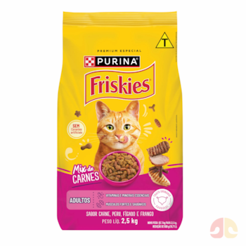 Ração Seca Purina Friskies Mix de Carnes para Gatos Castrados 2,5kg - Imagem principal