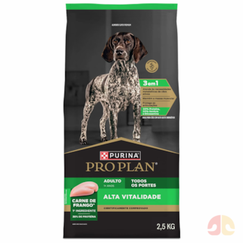 Ração Seca Purina Pro Plan Alta Vitalidade para Cães de Todos os Portes 2,5kg - Imagem principal