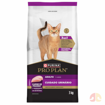 Ração Seca Purina Pro Plan Cuidado Urinário para Gatos Adultos Sabor Frango 3kg - Imagem principal