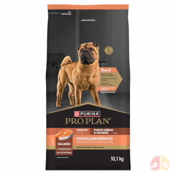Ração Seca Purina Pro Plan Hipoalergênico Sabor Salmão para Cães de Porte Médio e Grande 10,1 kg - Imagem principal