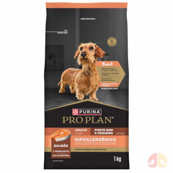 Ração Seca Purina Pro Plan Hipoalergênico Sabor Salmão para Cães de Porte Mini e Pequeno 1 kg - Imagem principal