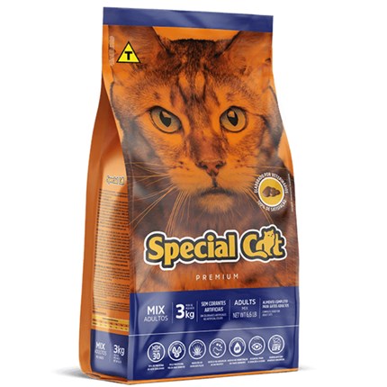 Ração Special Cat Gatos Adultos Mix Com 3 kg