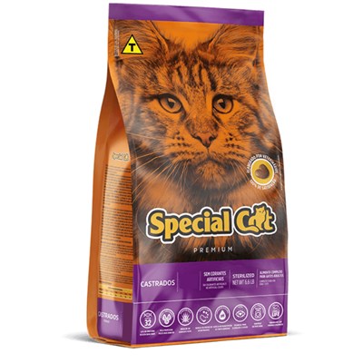 Ração Special Cat Para Gatos Adultos Castrados Frango e Carne 1 kg