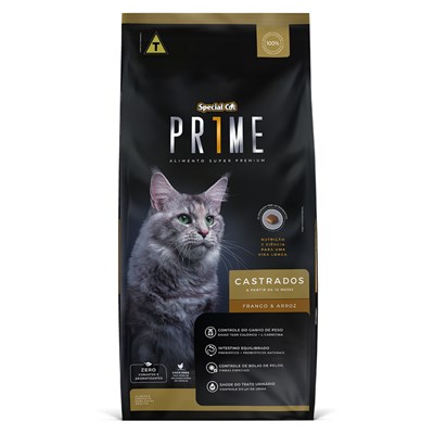 Ração Special Cat Prime para Gatos Adultos Castrados Frango e Arroz 1,0kg