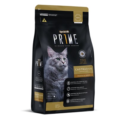 Ração Special Cat Prime para Gatos Adultos Castrados Frango e Arroz 10,1 kg