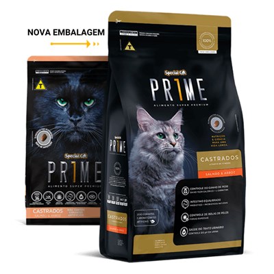 Ração Special Cat Prime para Gatos Adultos Castrados Salmão e Arroz 10,1 kg