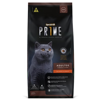 Ração Special Cat Prime para Gatos Adultos Salmão e Arroz 1 kg