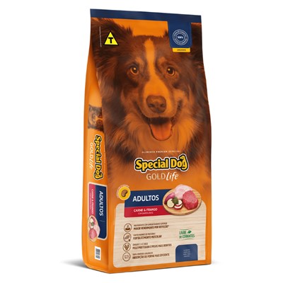 Ração Special Dog Gold Life Carne e Frango para Cães 10,1 Kg
