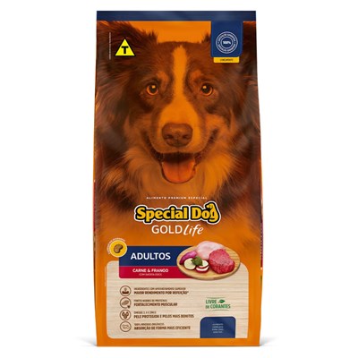 Ração Special Dog Gold Life Carne e Frango para Cães 15 Kg
