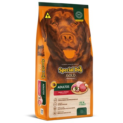Ração Special Dog Gold Performance Carne e Frango para Cães Adultos 10,1 kg