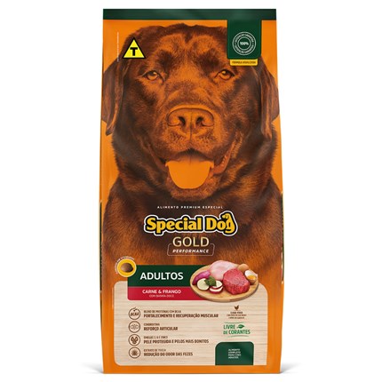 Ração Special Dog Gold Performance Carne e Frango para Cães Adultos 20 kg