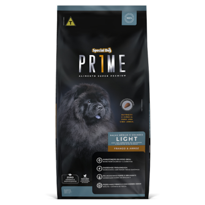 Produto Ração Special Dog Prime Light para Cães Adultos Frango e Arroz 15 kg