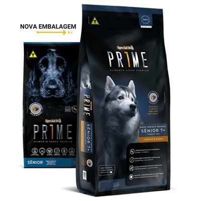 Ração Special Dog Prime Sênior 7+ Raças Médias e Grandes Frango e Arroz 15 kg
