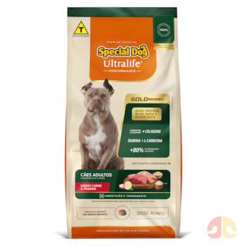 Ração Special Dog Ultralife Gold Performance Carne e Frango para Cães Adultos 10,1 kg - Imagem principal