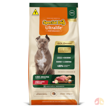 Ração Special Dog Ultralife Gold Performance Carne e Frango para Cães Adultos 20 kg - Imagem principal
