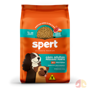 Ração Spert Cães Adultos Pequeno Porte 900g Carne e Arroz - Imagem principal