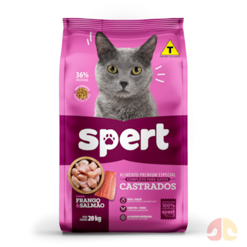 Ração Spert Gatos Adultos Castrados 3 kg Frango e Salmão - Imagem principal