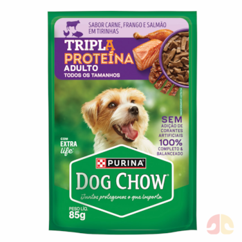 Ração Úmida Dog Chow Multiproteína para Cães Sabor Carne, Frango, Porco, Peru e Peixe 85g - Imagem principal