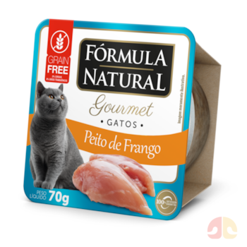 Ração Úmida Fórmula Natural Gourmet para Gatos Adultos 70g Sabor Peito de Frango - Imagem principal