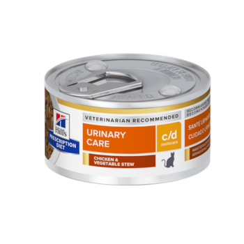 Ração Úmida Hill´s Prescription Diet C/D Multicare Cuidado Urinário Gatos Adultos Frango e Vegetais 82g - Imagem principal