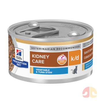 Ração Úmida Hill´s Prescription Diet K/D Cuidado Renal Atum e Vegetais 82g para Gatos Adultos - Imagem principal